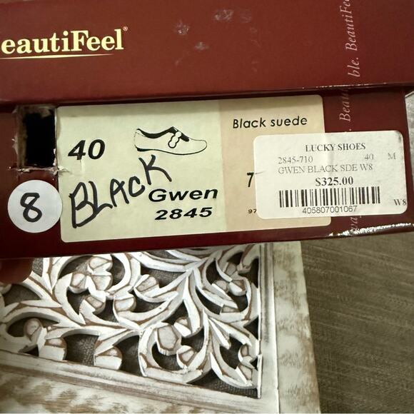 Beautifeel Gwen Black Suede Leather Shoes Women’s 40 US 9 - Picture 9 of 9